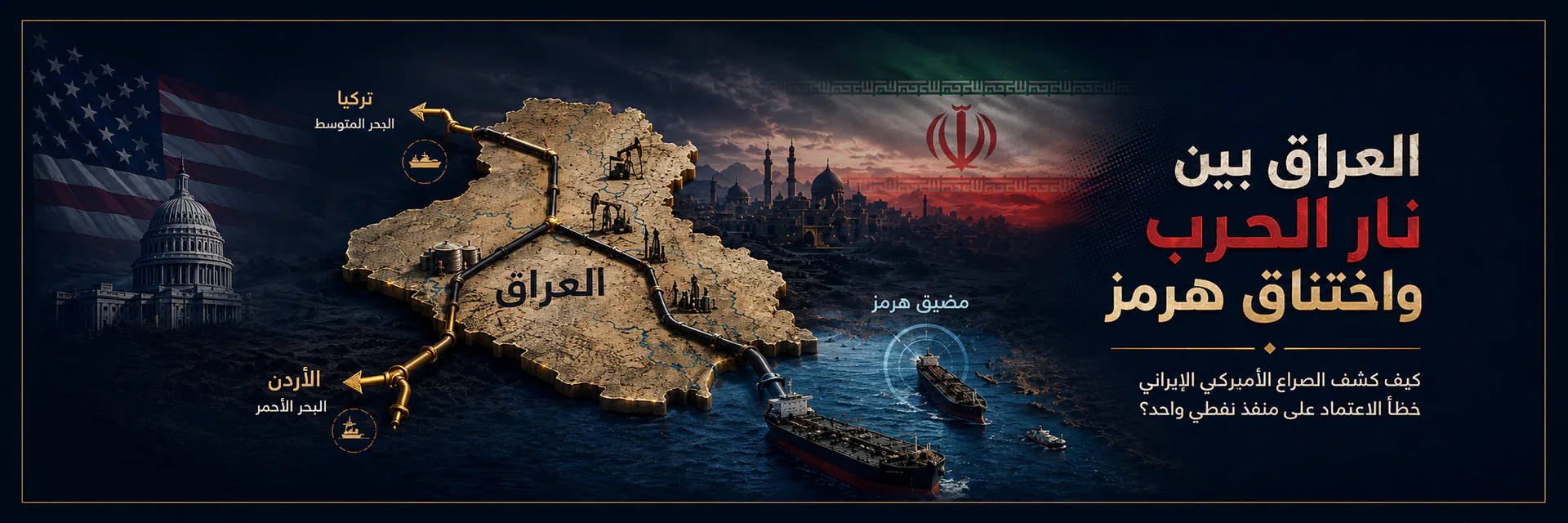 العراق بين نار الحرب واختناق هرمز: كيف تحوّل منفذ واحد إلى تهديد للاقتصاد الوطني؟